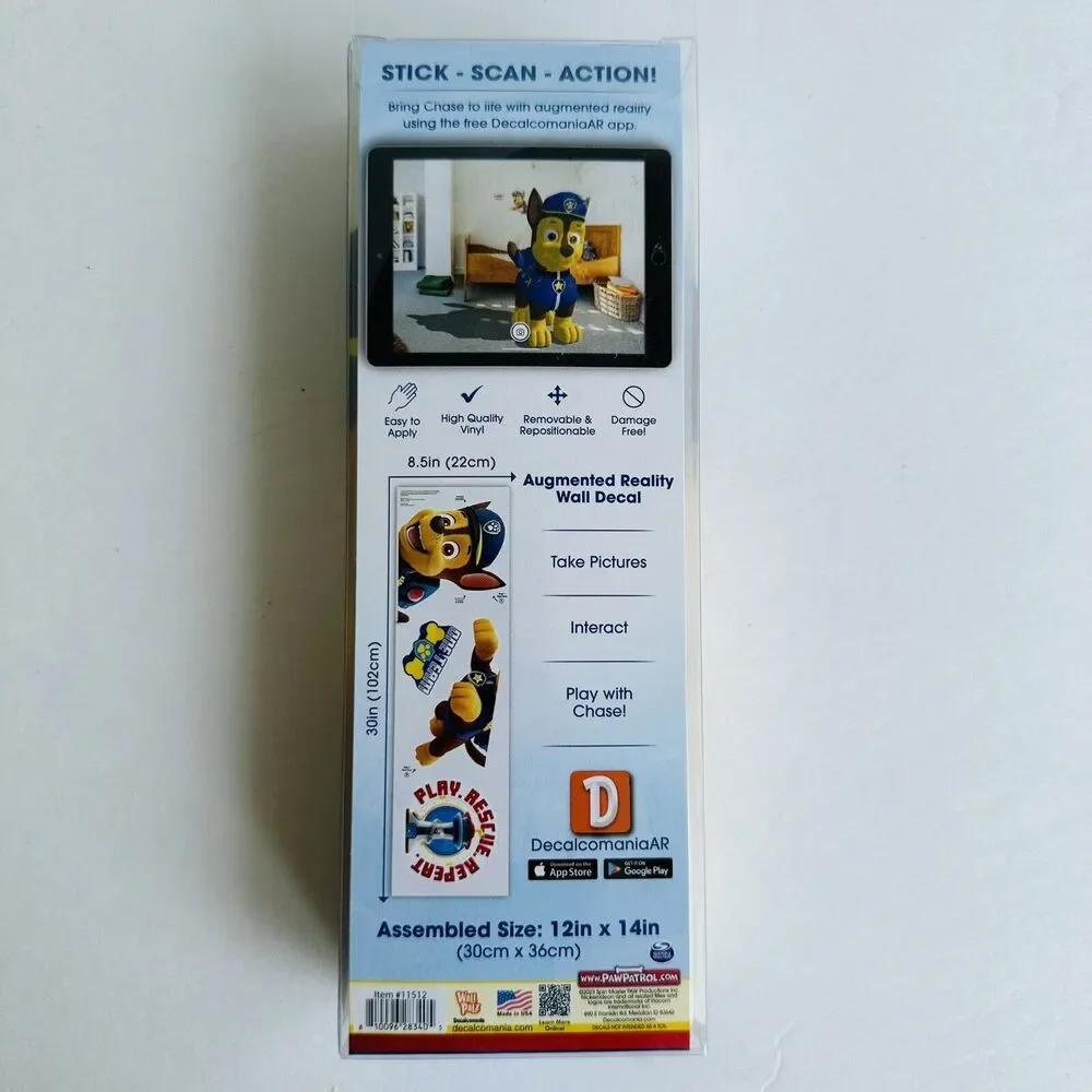 NICKELODEON PAW PATROL Wall Decal Chase 12x14